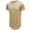 Khaki, variant on Mens Shirts Summer Men Casual Solid Round Neck Popular Slim-type Sleeves T Shirt Blouse
