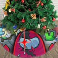 thumbnail image 3 of Falda para árbol de Navidad de Among Us, suave y divertida, collar para árbol de Navidad, decoración navideña de granja de 30 pulgadas, 3 of 4