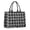 Gray and Black Checkered Pattern, variant on Black and White Checkered Pattern Tote Bag, Travel Tote Purse with Interior Pockets & Top Handle, Large Capacity Gifts for Work Shopping Travel,15.7 X 5.1 X 13 Inches