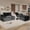 Light Gray, variant on Evitormill Boneless Sofa, 110 Inch Sectional Cloud Couch, No Assembly Required, One Box, OEKO-TEX, Gray