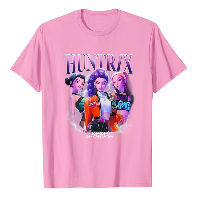 Women's pop singer Casual Cotton demon Print TOP,Short Sleeve Cartoon Graphic Tee for POP SINGER and Movie Fans M