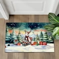 thumbnail image 4 of Merry Christmas Santa Reindeer Antlers Bull Terrier Sleigh Xmas Winter Holiday Doormat Bully Dog Lovers Gifts Idea Indoor Outdoor Welcome Mat - 00023, 4 of 5