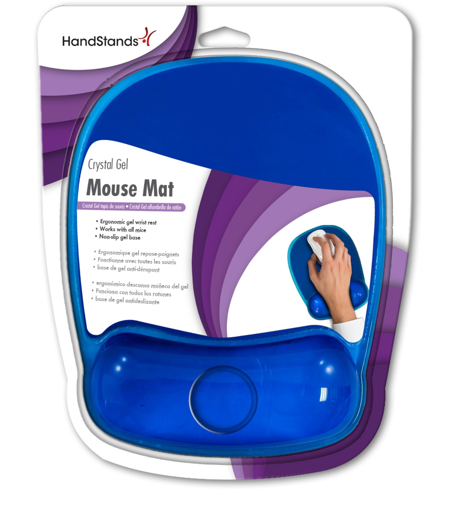 Handstands Crystal Gel Ergonomic Mouse Mat with Wrist Rest Support Game
