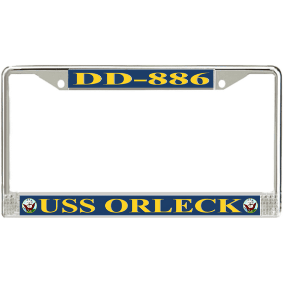 USS Orleck DD-886 License Plate Frame