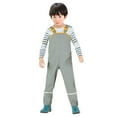 thumbnail image 3 of Kids Rain Poncho Girls Boys Toddler Pants Dungarees Proof Windbreak Cute Suspender Pants Grey Toddler Raincoat Sizes 128, 3 of 4