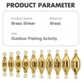 thumbnail image 5 of 5Pcs 1.8/3.5/5/7/10g Sharped Weights Line Sinkers Copper Fishing Lead fall Brass Sinker Hook Connector 2.5, 5 of 8