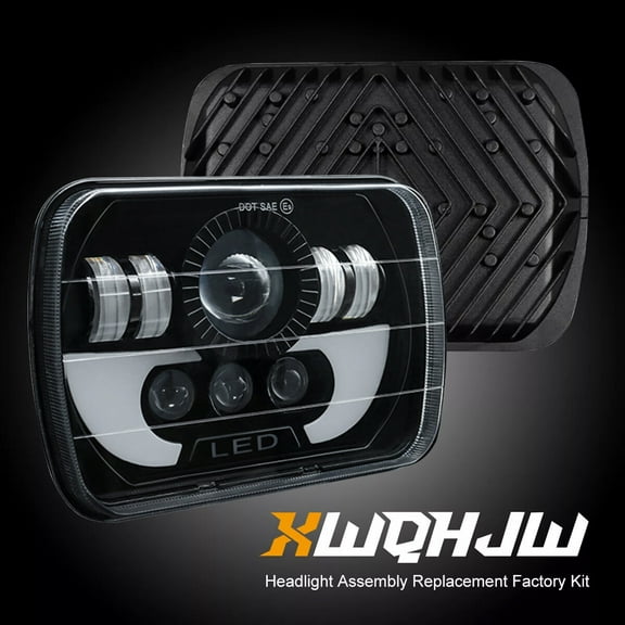 Pair for Ford E-150 E-250 E-350 7x6" 5x7 LED Headlights H6054 Sealed Beam Hi Low