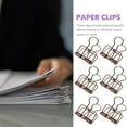 thumbnail image 4 of HLONK 10Pcs Metal Foldback Clips Office Paper Drawing Clip Vintage Paper Clips Stationary Clamp, 4 of 6