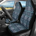 thumbnail image 2 of Xoenoiee Indian Tribal Elephant Geometric Print Universal Seat Cover for Car Truck Van 2 Pcs High Back Seat Accessories Protect Cover Seat Cover Car Protector, 2 of 6