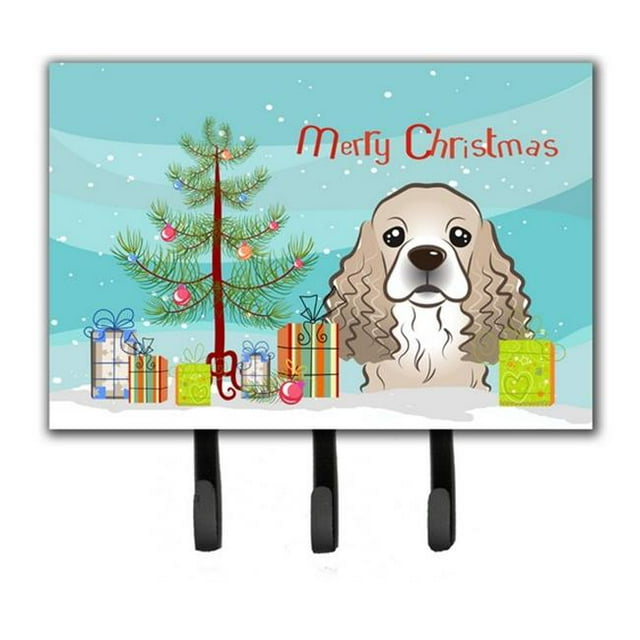 Carolines Treasures BB1588TH68 Christmas Tree & Cocker Spaniel Leash or Key Holder