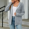 thumbnail image 2 of Lovskoo Women's Zipper Sweatshirt Hoodie with Pocket Long Sleeve Loose Jacket Outerwear Coat Gray, 2 of 7