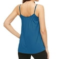 thumbnail image 4 of QRIC 2-Pack Women Cami with Built in Bra Cup Summer Casual Flowy Swing Pleated Tank Top with Adjustable Strap, XL, 4 of 8