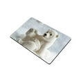 thumbnail image 2 of MKHERT Funny Polar Bear Playing Snowball Animal Doormat Rug Home Decor Floor Mat Bath Mat 23.6x15.7 inch, 2 of 3