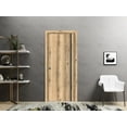 thumbnail image 5 of Slab Barn Door Panel 30 x 96 inches | Planum 0011 Oak with Frosted Glass | Sturdy Finished Interior Doors | Pocket Closet Sliding, 5 of 6