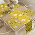 thumbnail image 2 of Ambesonne Floral Table Runner & Placemats, Blooming Spring Flowers Art, Placemat 4 pcs + Runner 12"x72", Dark Yellow Hunter Green, 2 of 2