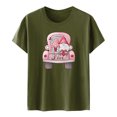 thumbnail image 4 of Meichang T-Shirts de la Saint-Valentin pour Femmes, T-Shirt Graphique Cœur d'Amour, Manches Courtes, Col Rond, Décontracté, Blouses, Joyeuse Saint-Valentin, 4 of 5