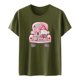 thumbnail image 4 of Fiudx Ofertas Relámpago Mujer Casual Día de San Valentín Manga Corta Impresión Digital Cuello Redondo Suelta Camiseta Blusa Tops, 4 of 5