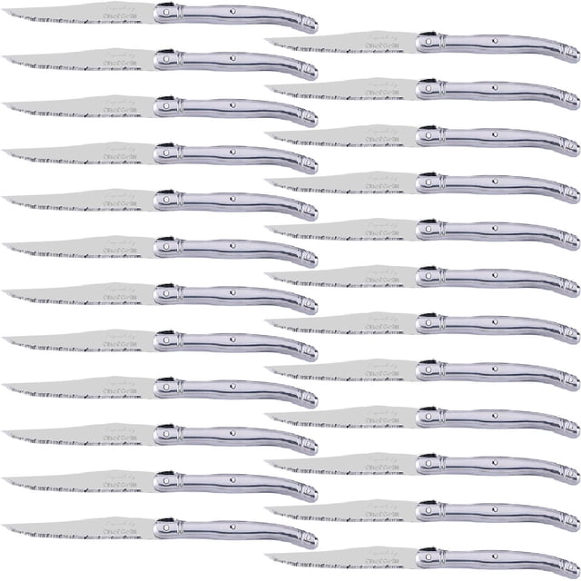 Cuchillos para Carne VentDepot LaguioleSilver 24 pzas 23 cm Plata acero Inoxidable
