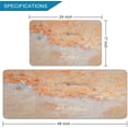 thumbnail image 2 of 2 Pieces Kitchen Rugs, Abstract Anti Fatigue Non Slip Foam Cushioned Brown and Grey Art Painting Comfort Indoor Floor Mat Runner Rug Set for Laundry Office Sink Bathroom (17"x48"+17"x24"), 2 of 6