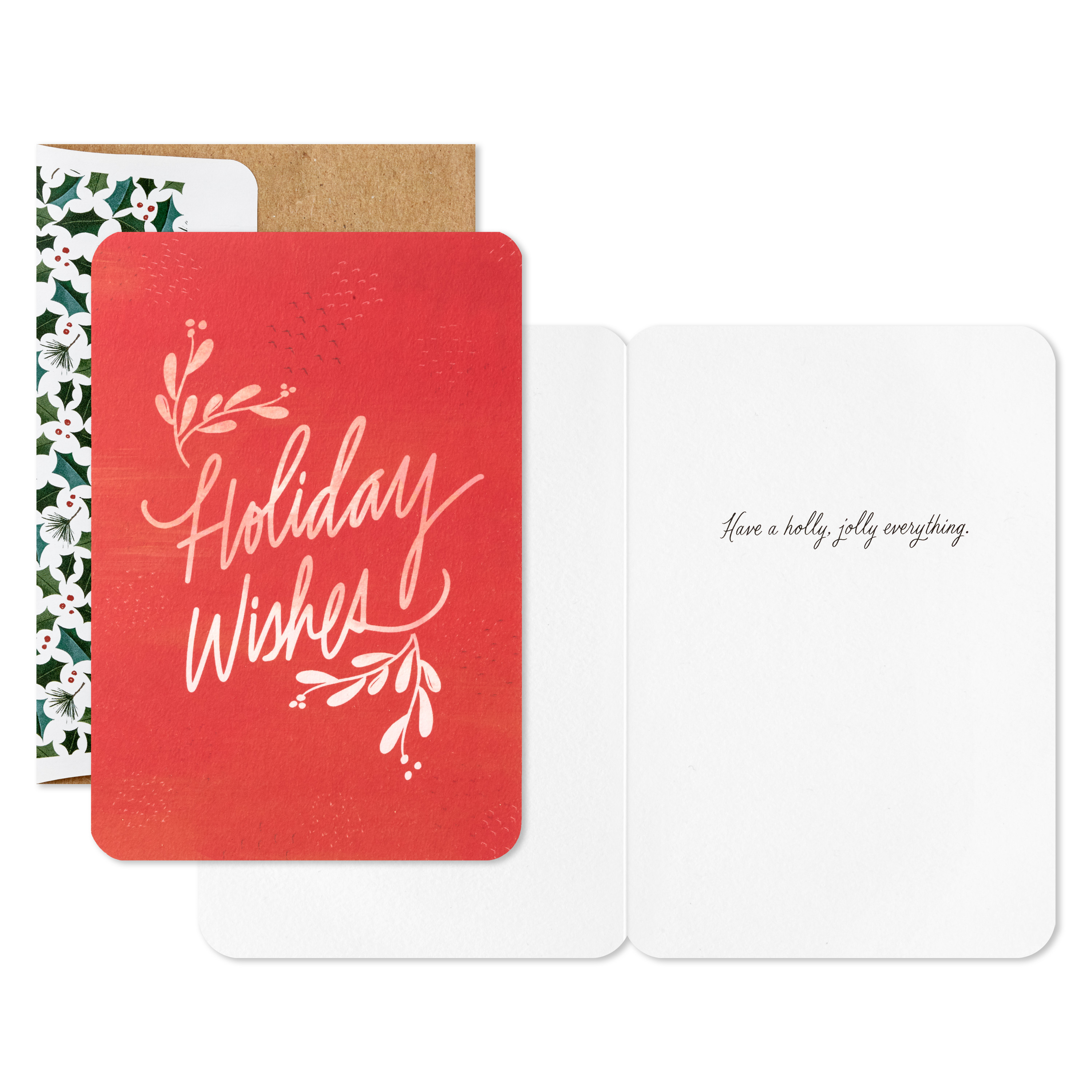 Hallmark Boxed Holiday Greeting Cards, Holiday Wishes (16 Cards and 17 Envelopes)