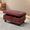 Red, variant on Faux Leather Storage Ottoman Bench, Square Ottoman with Nailhead Trim, Footrest Stool Bench Coffee Table for Living Room,Entryway, Red