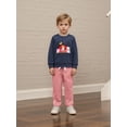 thumbnail image 6 of BemeyourBBs 2Pcs Toddler Baby Boy Farm Animal Outfit Spring Fall Clothes Long Sleeve Crew Neck Embroidery Sweatshirt with Plaid Pants Set, 6 of 9