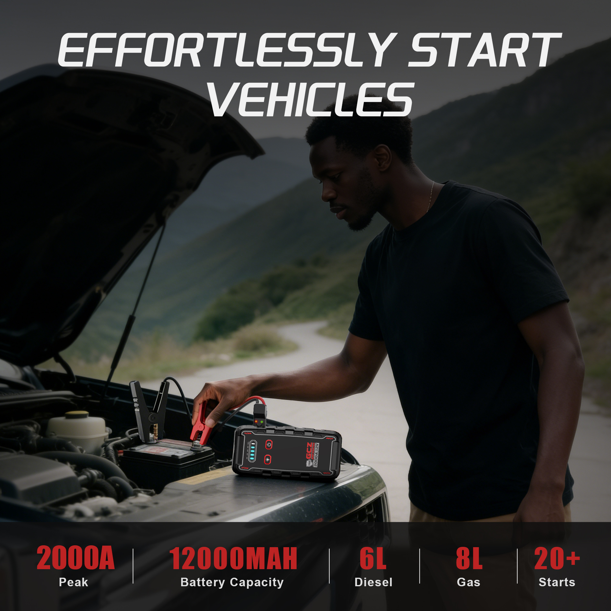GCZ T55 2000A Portable Jump Starter Power Bank photo 2