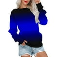 thumbnail image 1 of Mrat Chandails en Molleton Graphiques pour Femmes Col Rond Manches Longues Chandail d'Automne Vêtements pour Femmes Chandail Sans Capuche Hauts à Capuche Blouse avec Poche Noir TG, 1 of 6