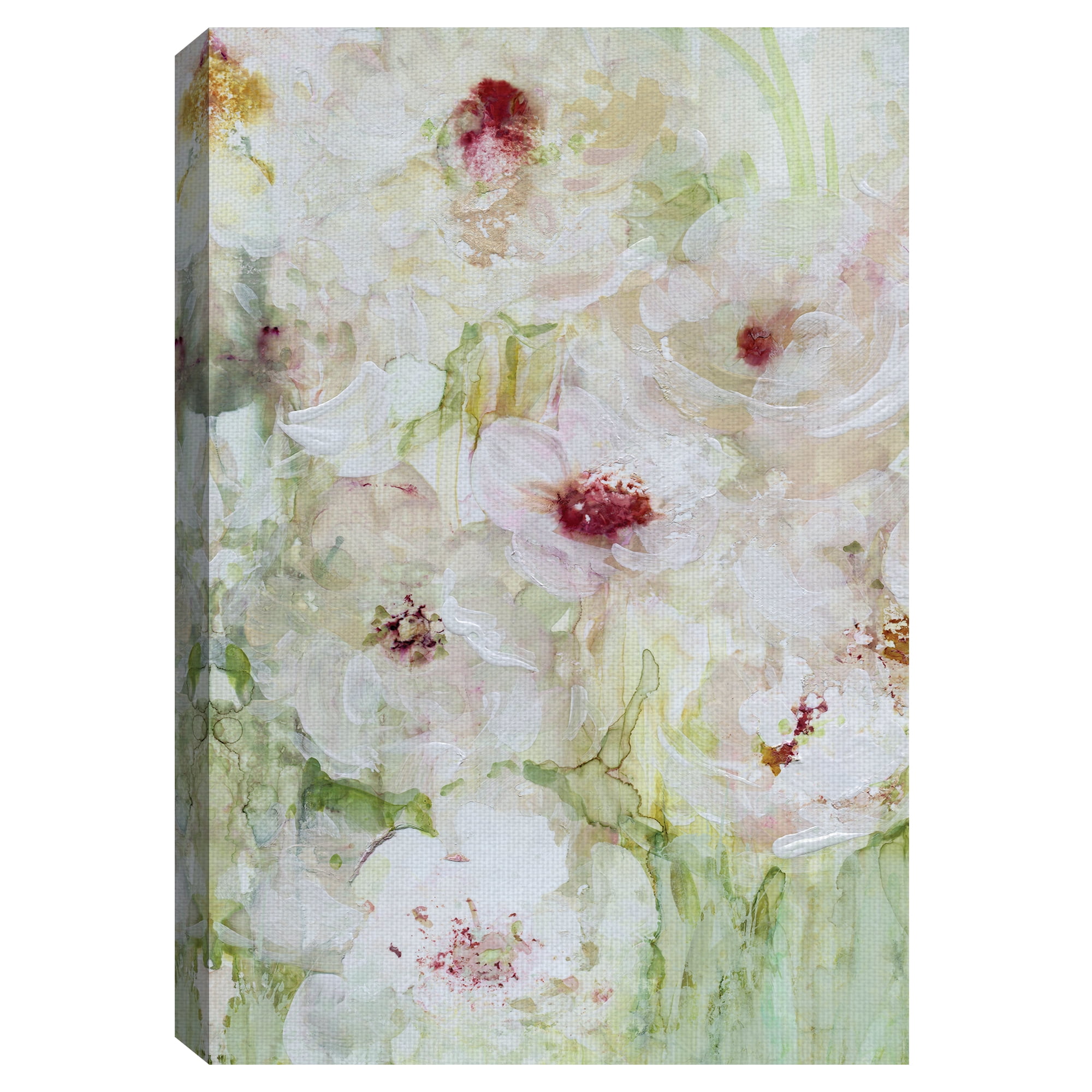 Masterpiece Art Gallery Jardin Blacn White Flowers Crop I by Carol Robinson Canvas Art Print 24" x 36"