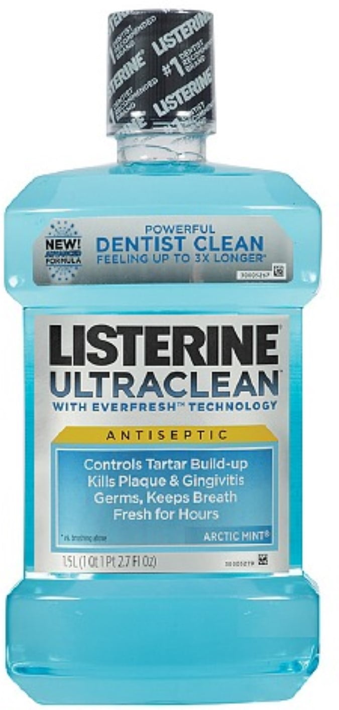 Listerine Ultraclean Antiseptic Arctic Mint 1500 mL (Pack of 2