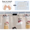 thumbnail image 2 of Snowflake Cartoon Cat Shower Curtain Fabric Shower Curtain Set with 12 Hooks Waterproof 72 * 72 Inches for Bathroom Beach Caravan Hotel, 2 of 5