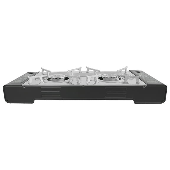 Portable 2-Burner Camping Stove - 2500W Dual Gas Grill with Carrying Case for Outdoor Cooking