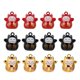 thumbnail image 1 of 1 Set 12Pcs Fortune Cat Shape Bells Pet Bells DIY Supplies (Red Black Golden), 1 of 4