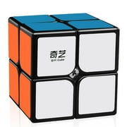 QIDI 2x2 Cube - QiYi Puzzle Cube with Stickers - Speedy (Black)