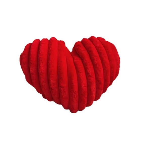 Heart Pillows Pink Pillows Pink Heart Decorative Pillow Ruffled Heart Plush Pillow Bedroom Sofa Decorative Cushion Cute Decoration Pillow For Valentines Mother'S Day Gift