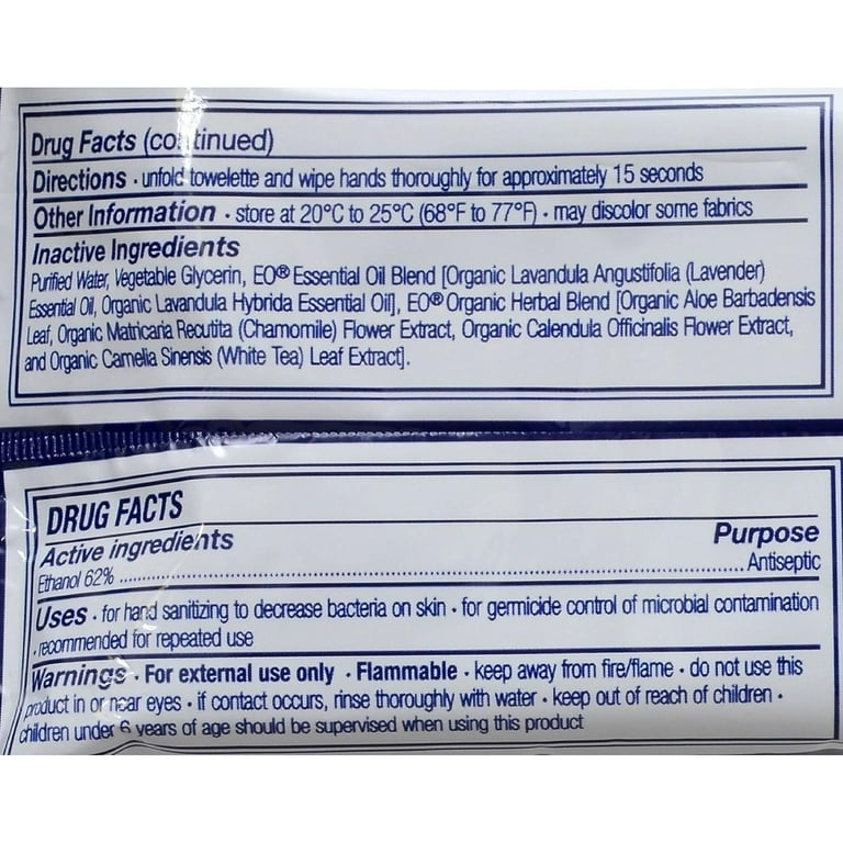 HetayC Products Display Hand Santz Wipes Lav Pack of 6 10 CT