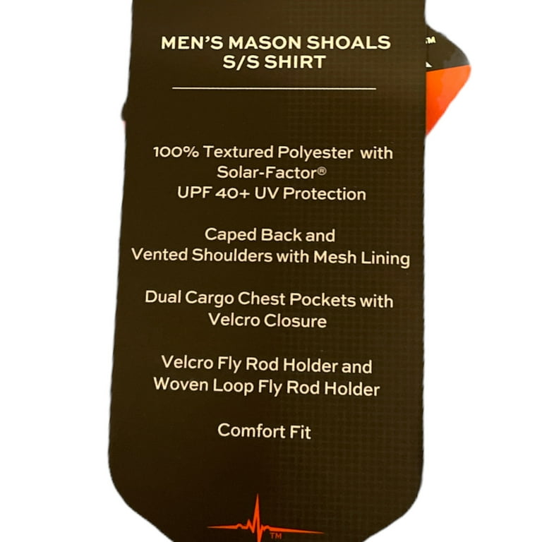 Habit Men's UPF 40 Short Sleeve Mason Shoals Fishing Boating Vented Shirt  (Blue Check, 2XL)