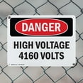 thumbnail image 5 of (2 Pack) High Voltage 4160 Volts OSHA Danger Sign 10 Inch X 7 Inch Indoor / Outdoor Rust-Free Aluminum Metal Signs for Workplace, Workshop, and Construction Site, Made in the USA, 5 of 8