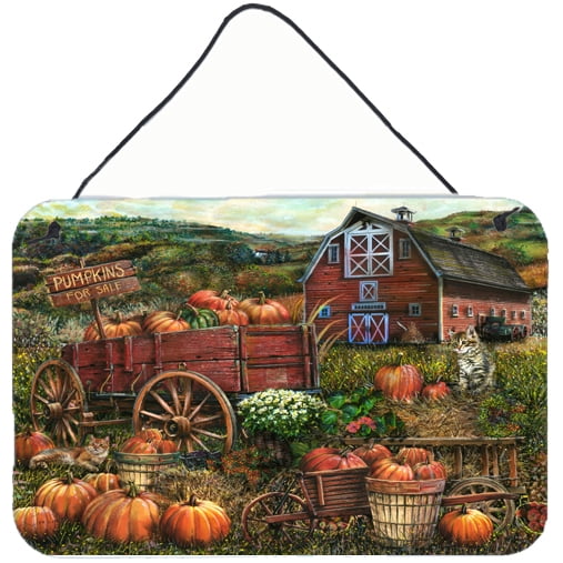 Carolines Treasures PTW2008DS812 Pumpkin Patch and Fall Farm Wall or Door Hanging Prints  8x12 multicolor
