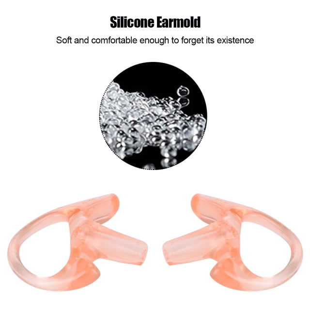 Silicone Ear Mold Replacement TwoWay Radio Earpiece for Coil Tube Audio Kits