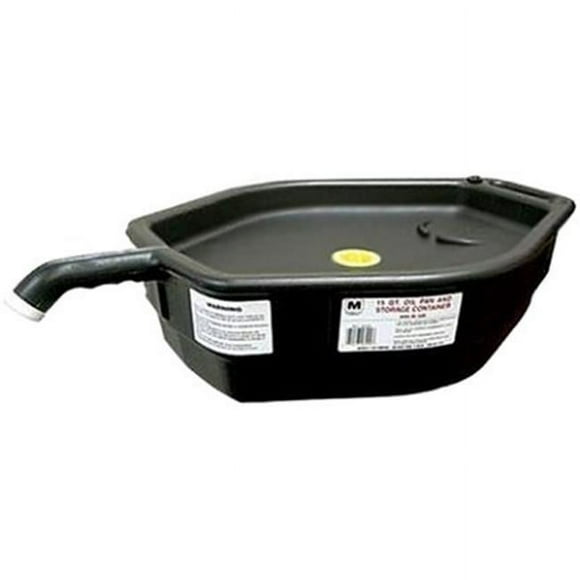 Midwest Can 6400 15 qt. Closed Top Oil Recovery Drain Pan, Black