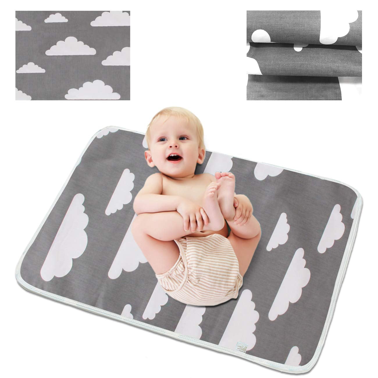 Baby Bath Changing Mat Infant Boy Girl Toddler Padded Reusable Waterproof Soft 
