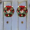 thumbnail image 3 of SPRING PARK Christmas Wreath, Traditional Christmas Advent Wreath, Artificial Decorative Pine Wreath with Shatterproof Ball Ornaments for Christmas Party Decor, Front Door, 3 of 7