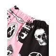 thumbnail image 6 of Komoo Female Colorblock Skull Baggy Sweatpants Pockets High Waist Joggers Pants Contrast Color Sporty Athletic Lounge Trousers S/M/L/XL, 6 of 9
