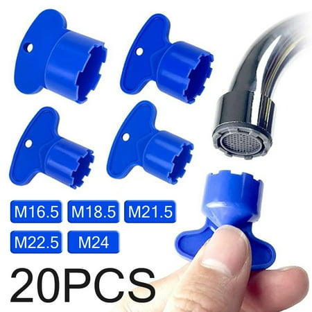 

20Pcs Sink Water Faucet Aerator Key Cache Aerator Removal Tool Key Wrench Remover M16.5/M18.5/M21.5/M22.5/M24 Fix Low Flow Faucets