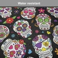 thumbnail image 7 of Sugar Skull Chair Seating Cushion Set of 4, All Souls Day Floral Colorful Sugar Skulls Flowers on Dark Background Print, Seat Pads for Office with Anti-slip Backing, 16"x16", Multicolor, by Ambesonne, 7 of 7