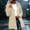 Beige, variant on Women's Rain Jacket Waterproof Windproof Hooded Midi Length Lined Outdoor Coat Blue Size L