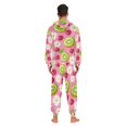 thumbnail image 4 of FORMRS Onesies Pajama for Adults Unisex Hoodie Winter Jumpsuit One Piece Sleepwear, Sizes S-2XL, Floral Raspberries, 4 of 7