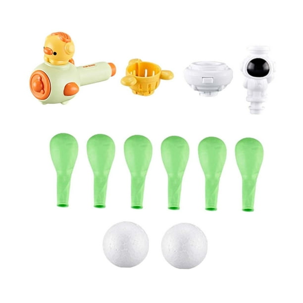 Juego de desafío de pelota de soplado de globos, juguetes sensoriales con silbato para niños 3 verde