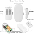 thumbnail image 2 of Alarma de puerta y ventana, alarma con sirena de 130dB, 2 mandos a distancia, fácil de instalar, alarma doméstica inalámbrica, 2 of 2